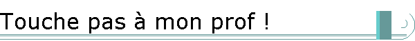 Touche pas à mon prof !